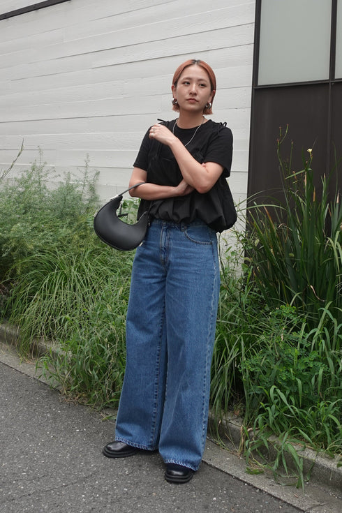 2wayチェックレイヤードデニム